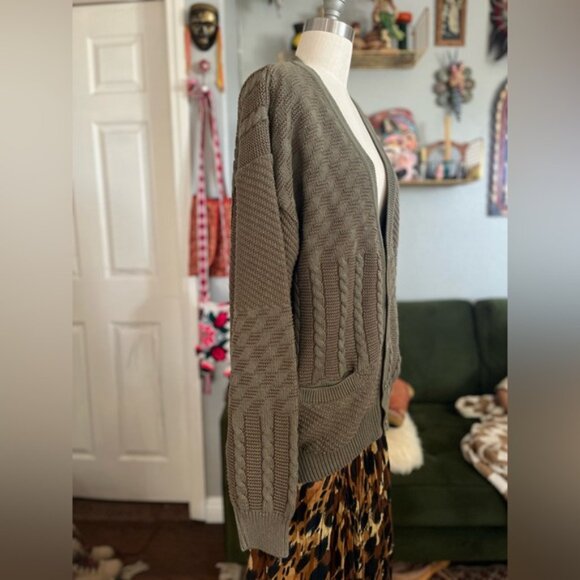 Vintage Liz Claiborne 100% cotton knit cardigan - Picture 2 of 7